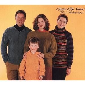 NWT Classic Elite Yarns 9011 Family Worsted Weight Sweater Knitting Pattern
